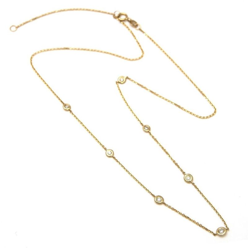 Bezel Set Diamond By The Yard Necklace