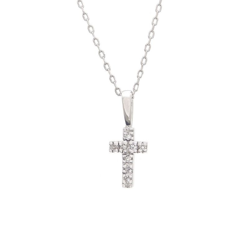 Mini Diamond Cross Necklace