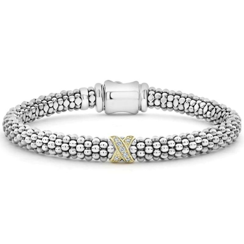 LAGOS Embrace Single Station X Two-Tone Diamond Bracelet