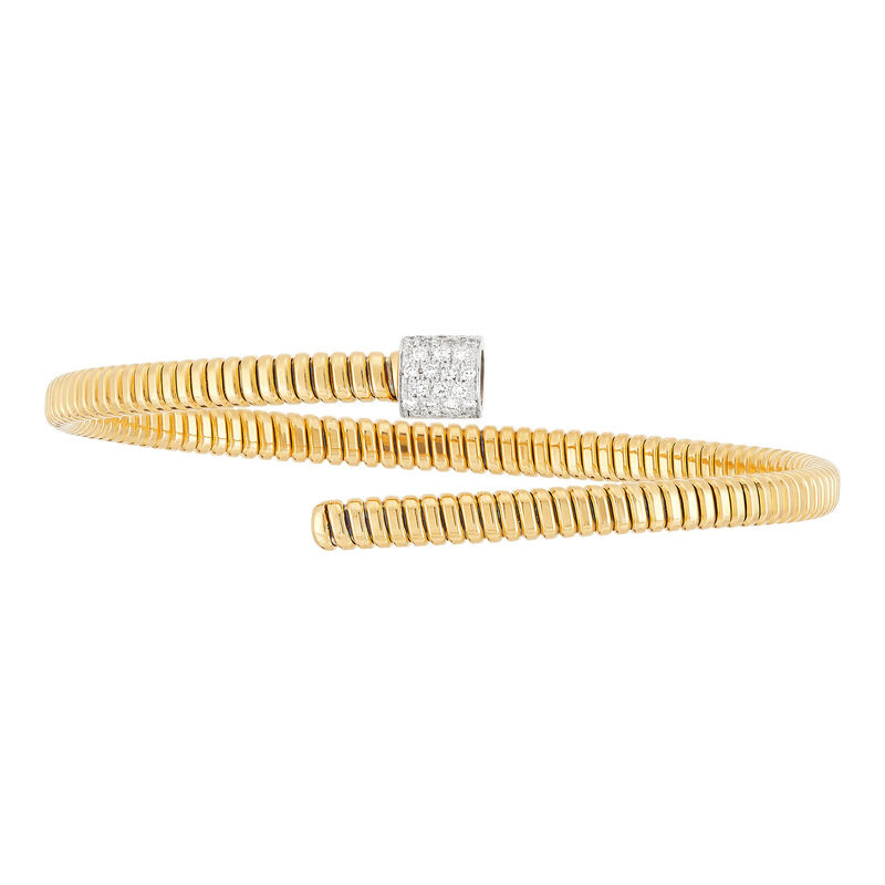 14KY Dia 0.90ctw Tubogas Bangle