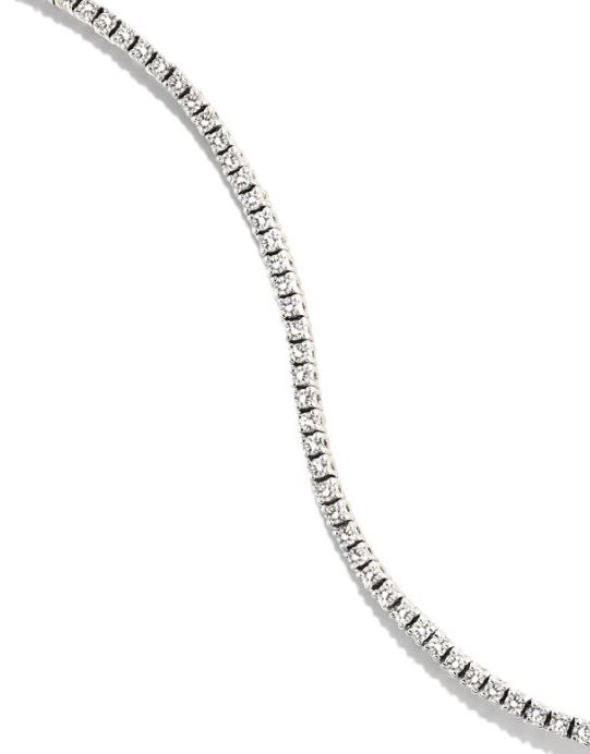 S/O- 14K White Gold Lab Grown Diamond Tennis Bracelet 5.00ctw