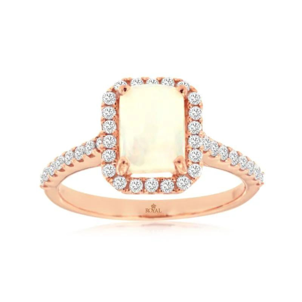 Opal Halo Ring