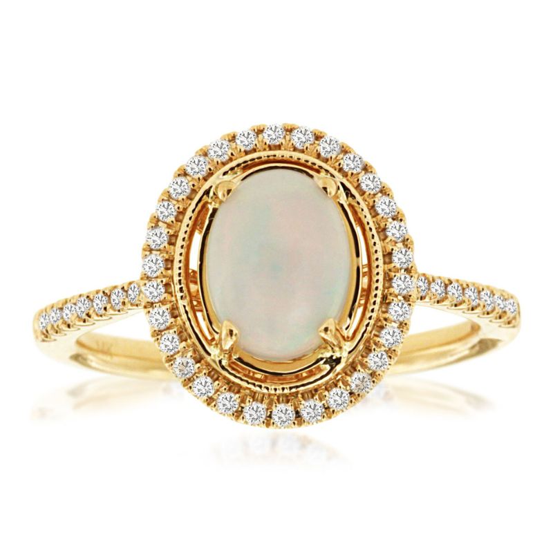 Opal Halo Ring