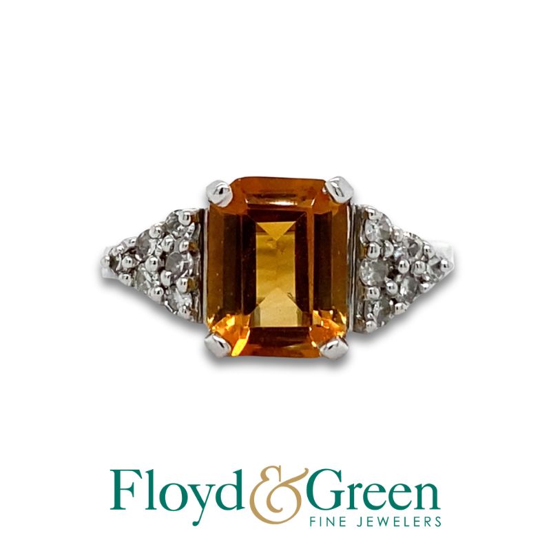 Citrine & Diamond Ring