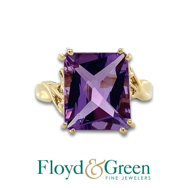 Amethyst Solitaire Ring