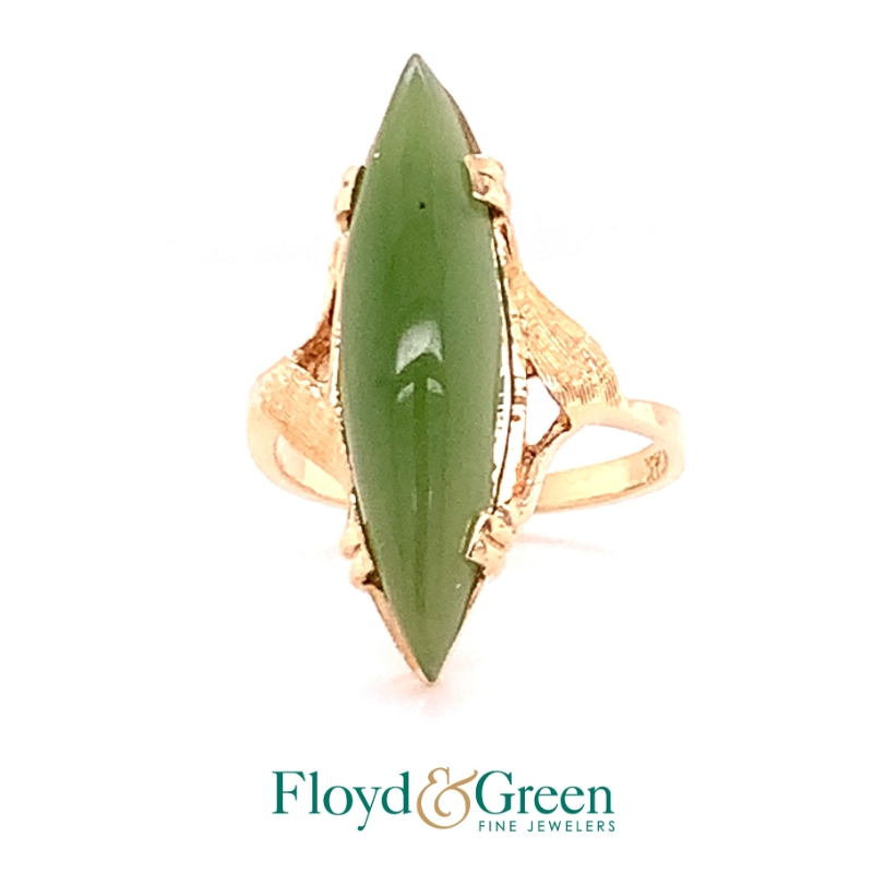 Nephrite Solitaire Ring