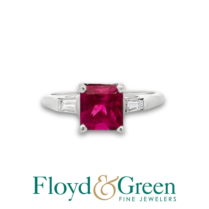 Pink Tourmaline & Diamond Ring