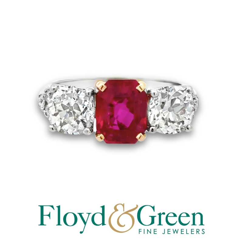 Burma Ruby & Diamond Ring