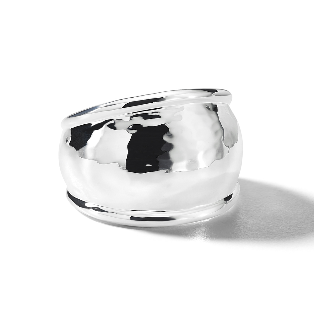 CLASSICO CRINKLED HAMMERED DOME RING