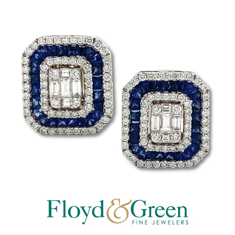 Diamond & Sapphire Earrings