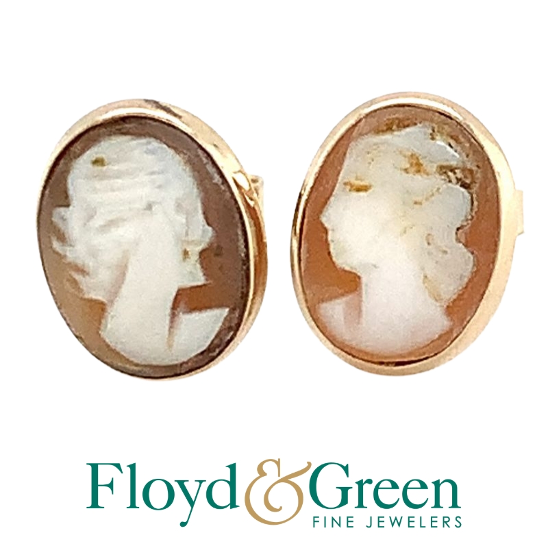 Oval Cameo Earrings