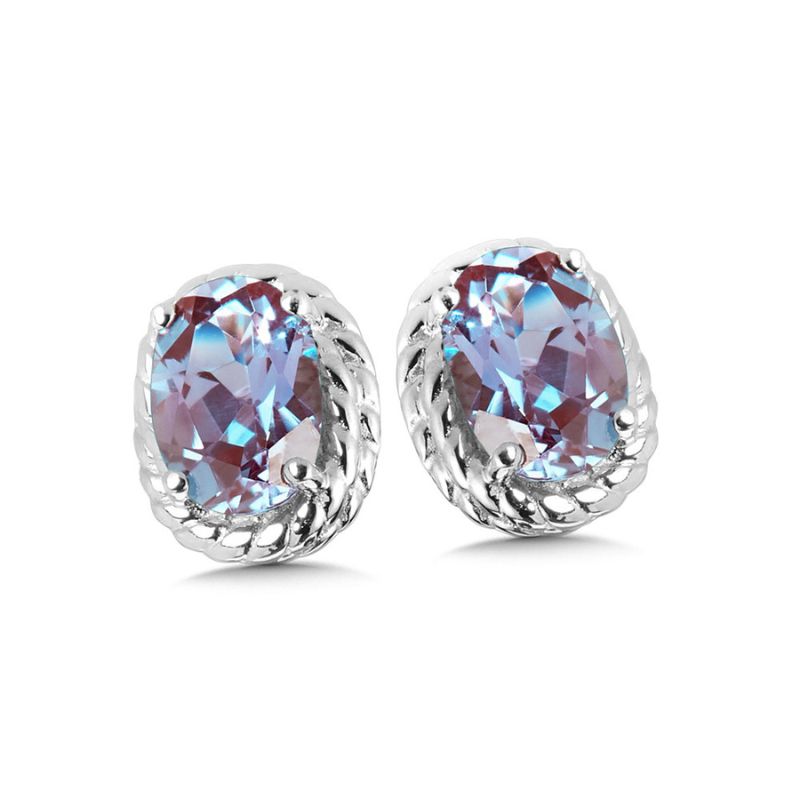 June Birthstone Stud Earrings