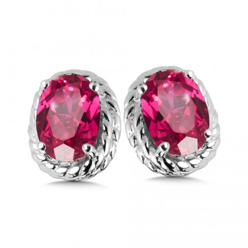 July Birthstone Stud Earrings