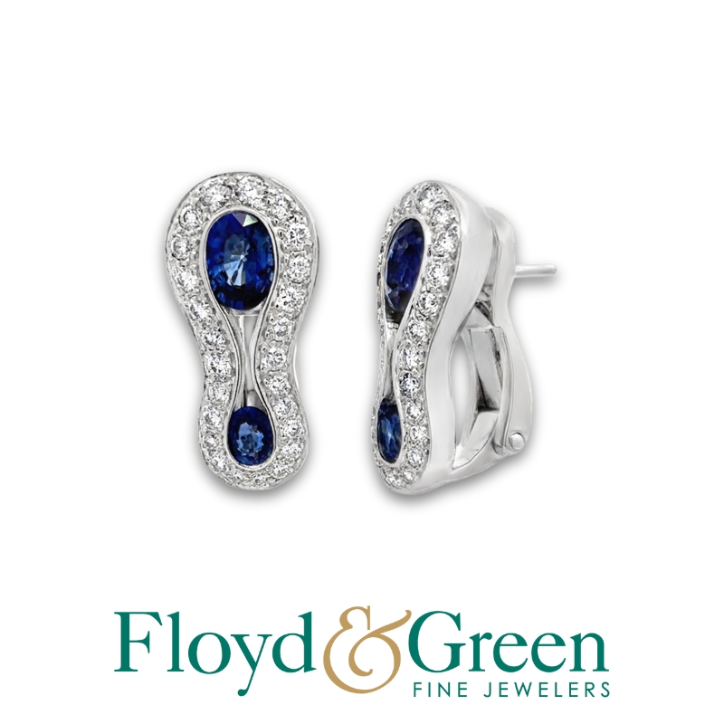 Sapphire & Diamond Earrings