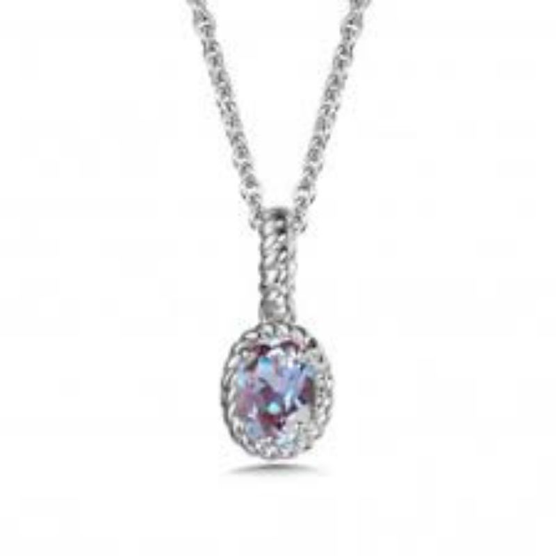 June Birthstone Pendant Necklace