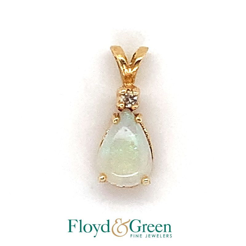 Diamond & Opal Pendant