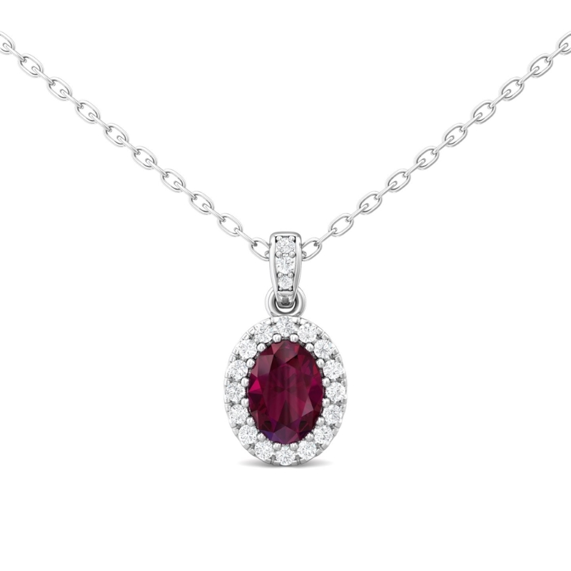 MARTIN FLYER Ruby Halo Pendant