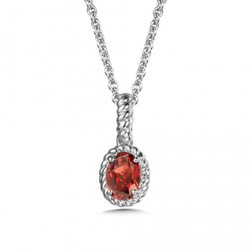 January Birthstone Pendant Necklace