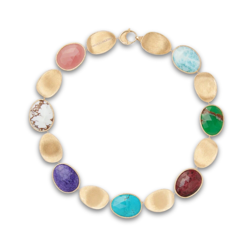 MARCO BICEGO Lunaria Mixed Gemstone Collar Necklace