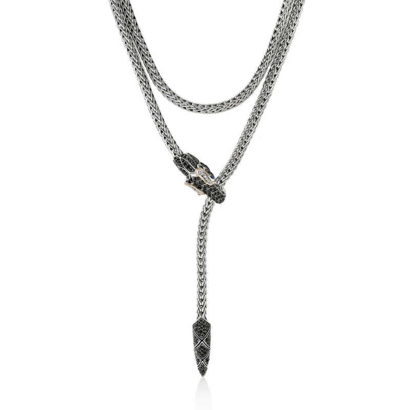 JOHN HARDY Naga Heritage Diamond & Black Sapphire Necklace