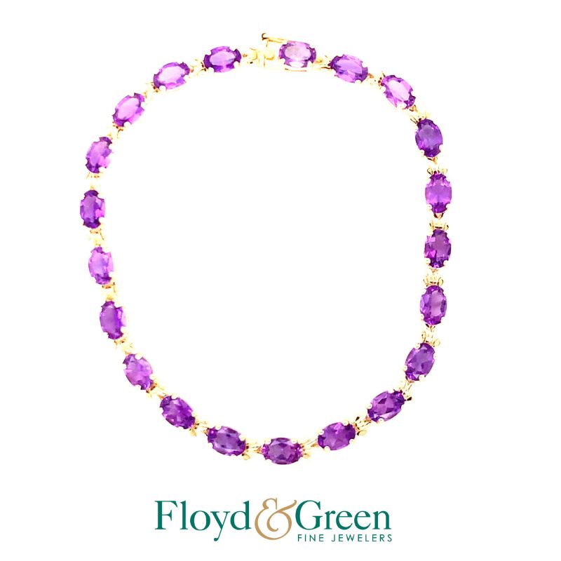 Amethyst Link Bracelet