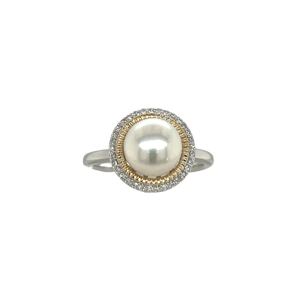 HONORA Pearl and Diamond Ring