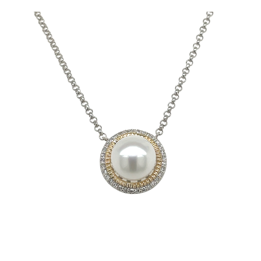 HONORA Pearl and Diamond Pendant