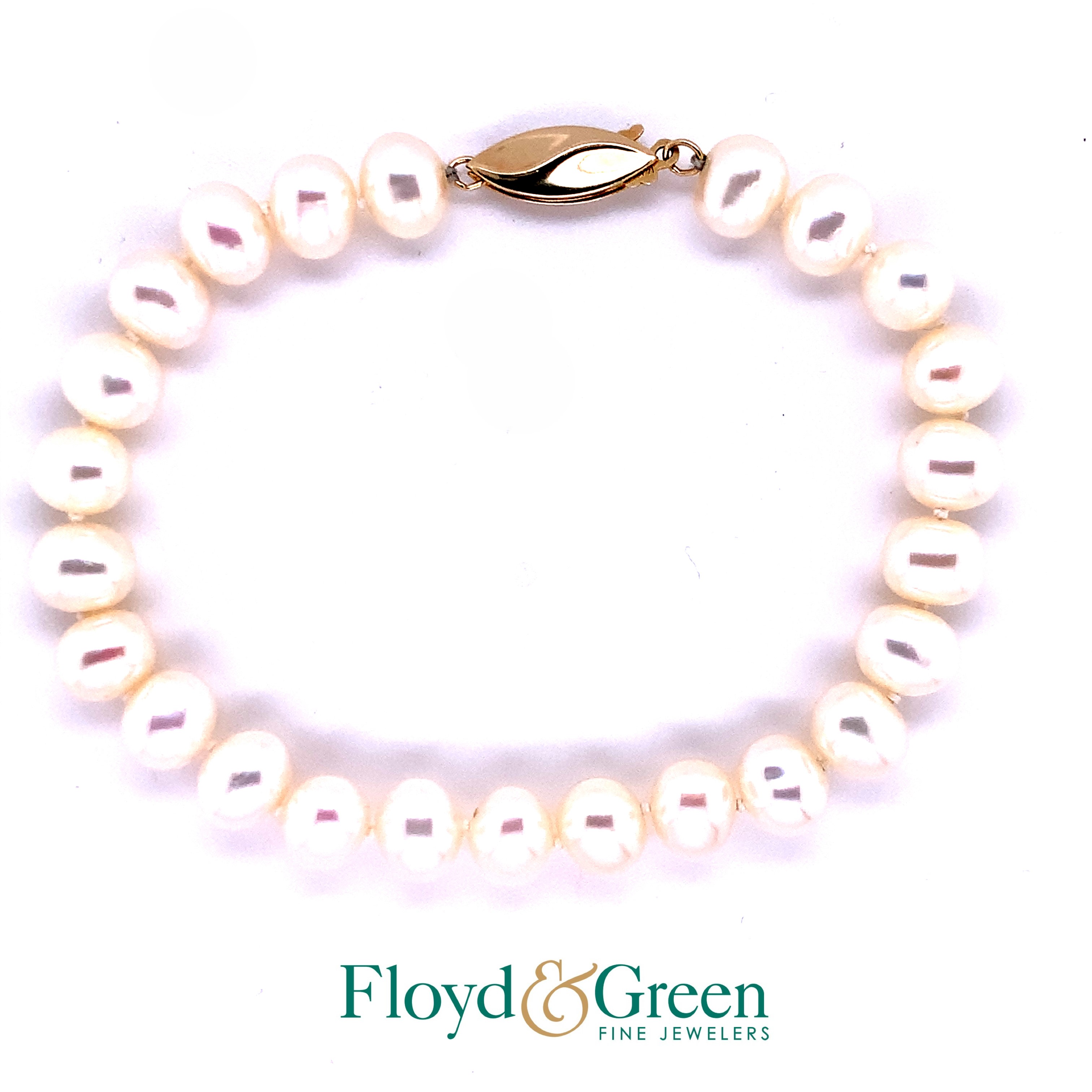 14KY Pearl Bracelet, 7.5 inch