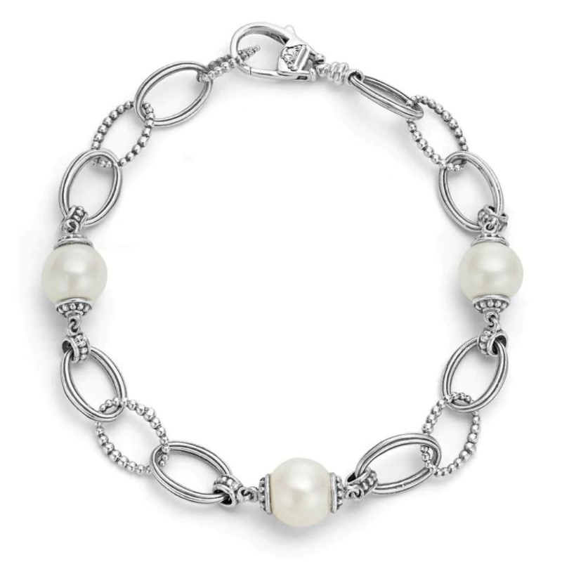 LAGOS Luna Caviar Pearl Link Bracelet