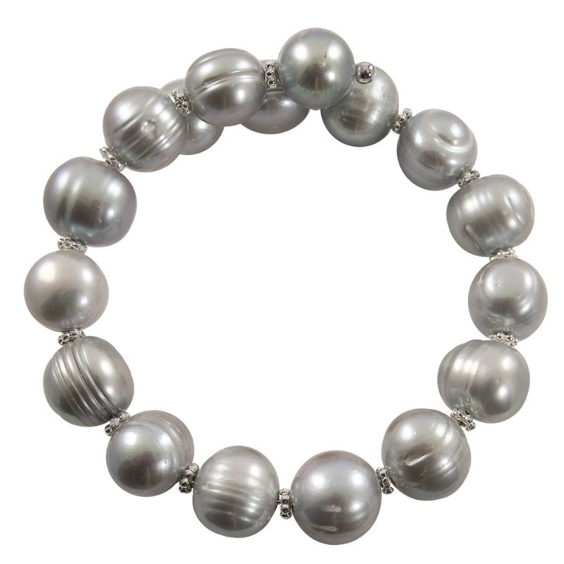 IMPERIAL PEARL Dyed Grey Wrap Bracelet