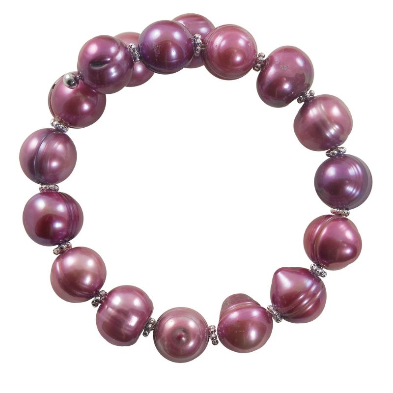 IMPERIAL PEARL Dyed Plum Wrap Bracelet