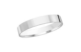 Platinum 2 mm Flat Band, Finger Size 6.5