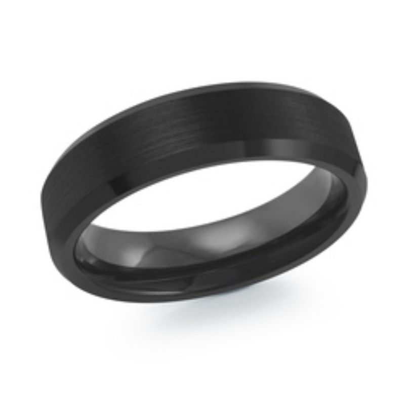 Black Tungsten Wedding Band