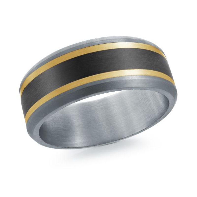 Mardini Satin Center Wedding Band