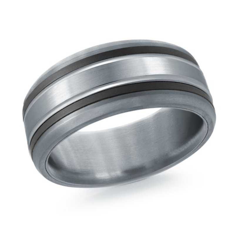 Mardini Satin Center Wedding Band