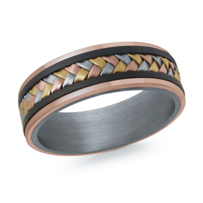 Mardini Braided Center Wedding Band