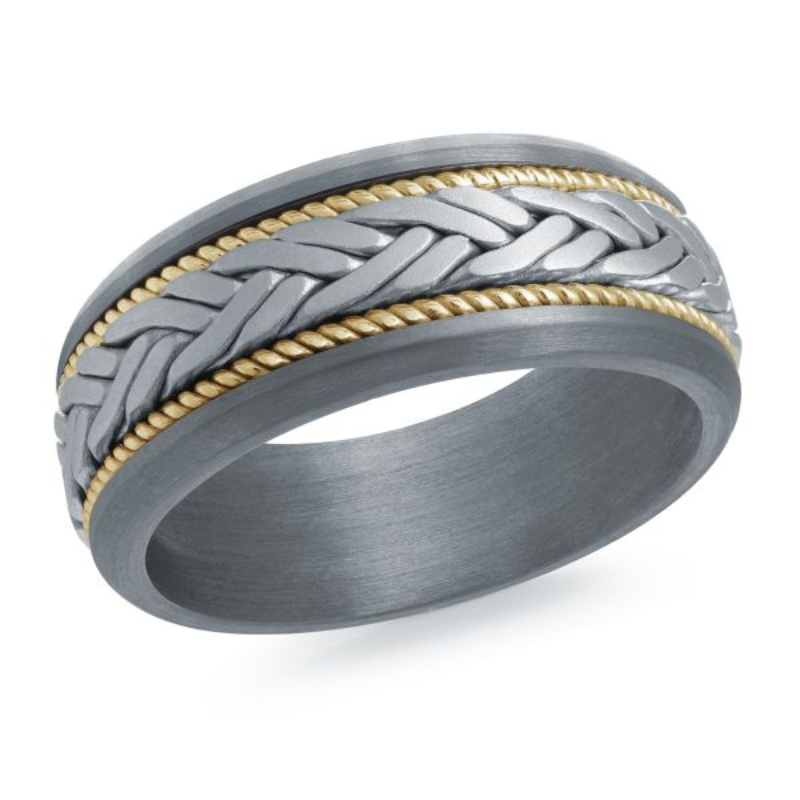 Mardini Braided Center Wedding Band