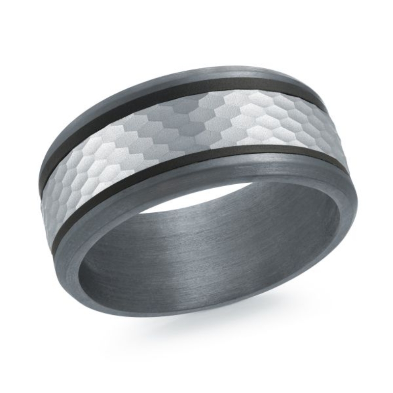 Mardini Honey Comb Center Wedding Band