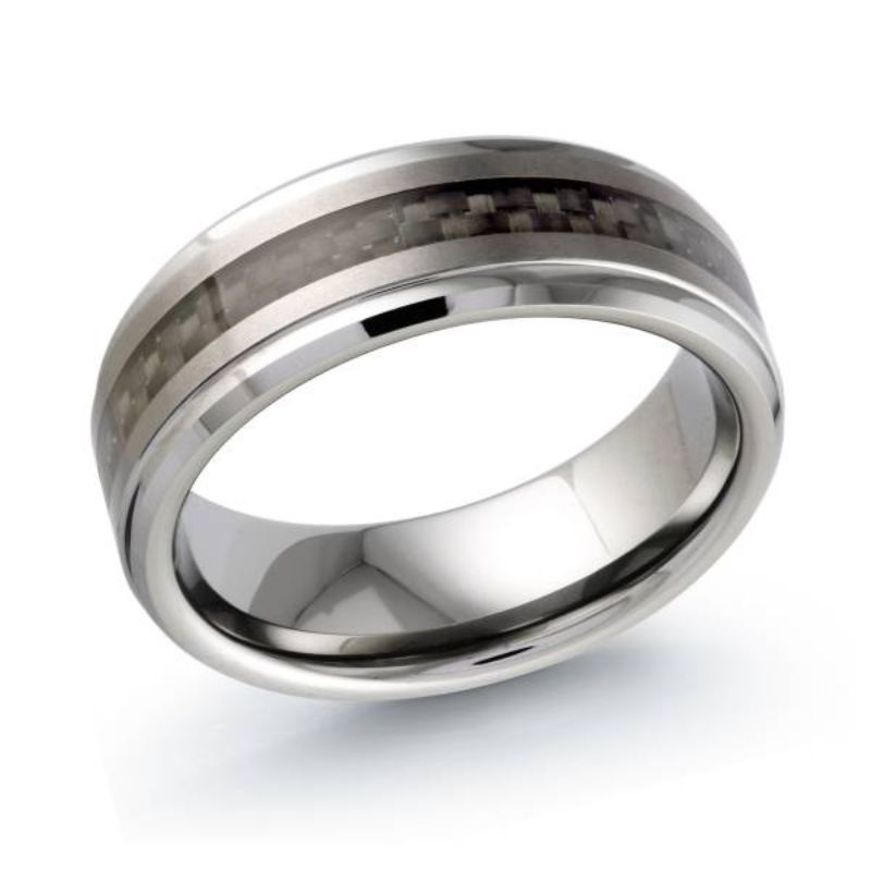 Tungsten & Carbon Fiber Wedding Band