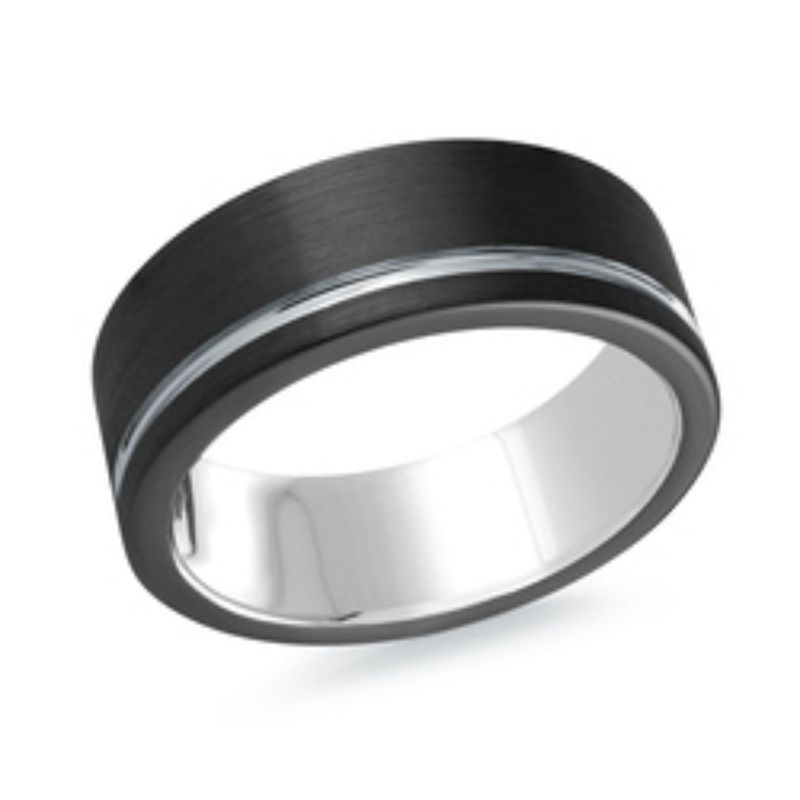 Black Tungsten Wedding Band