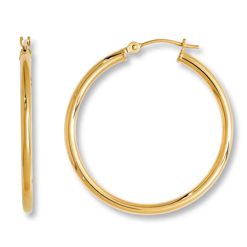 Round Hoop Earrings