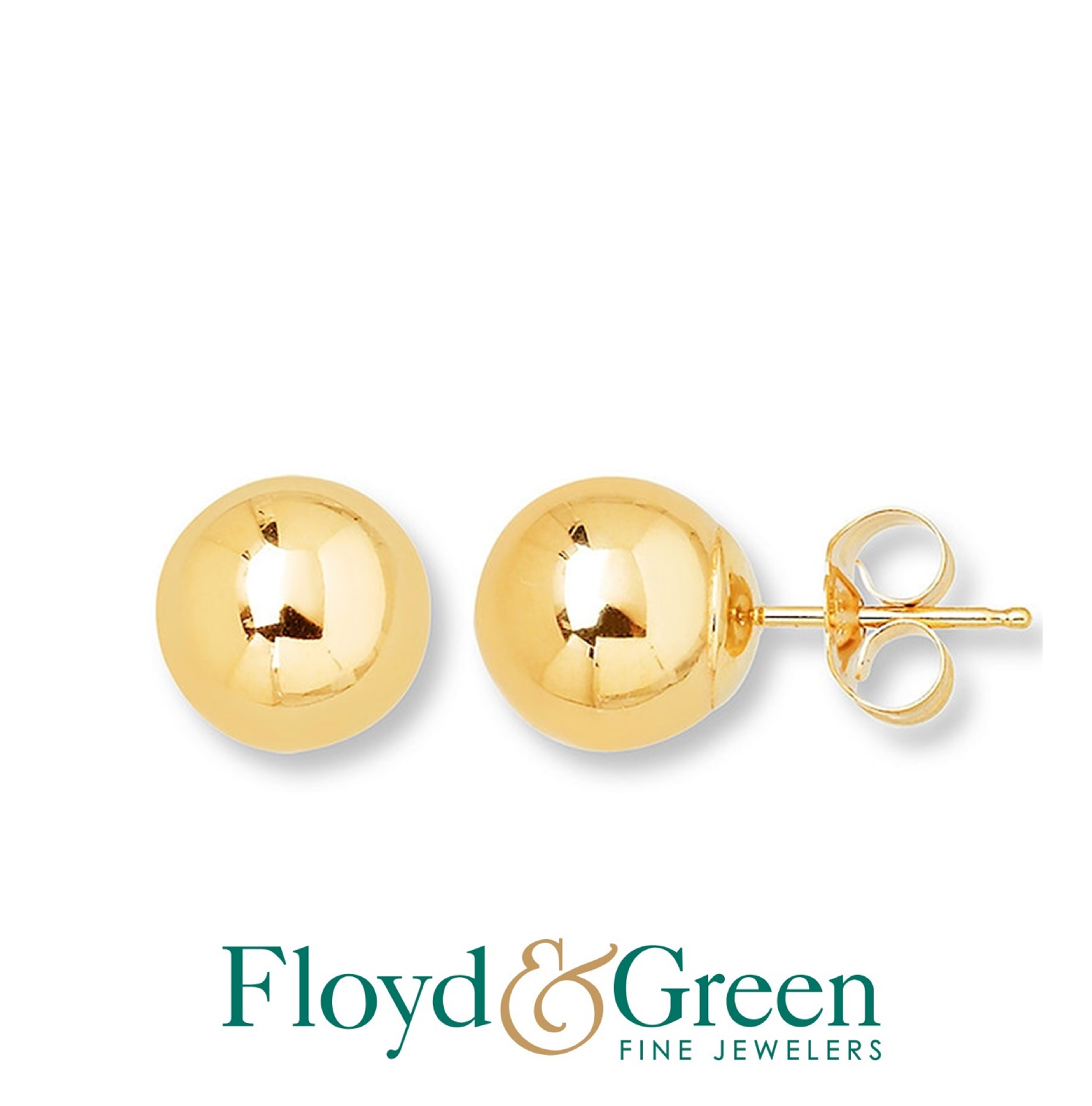 Small Gold Ball Stud Earrings