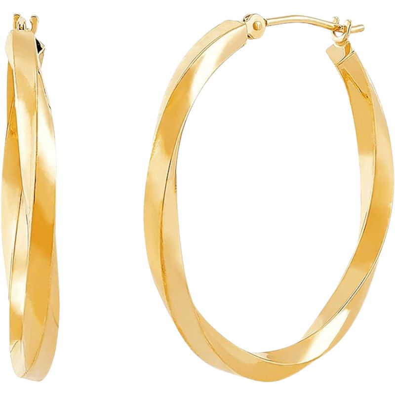 Square Twist Hoop Earrings