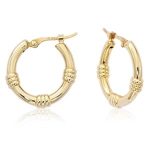 CARLA Small Bamboo Hoop Earrings