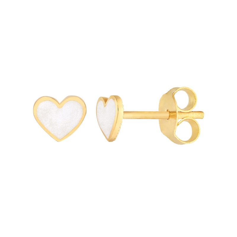 Enamel Heart Earrings