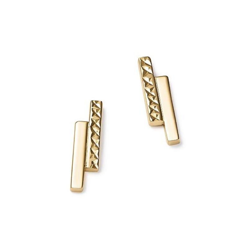 Double Bar Stud Earrings