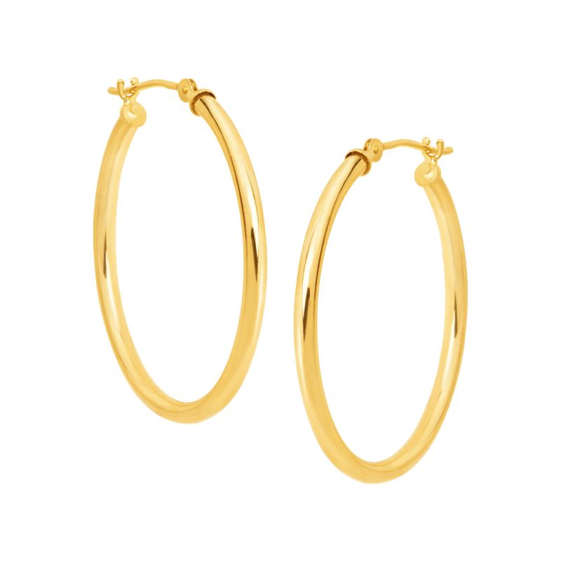 Round Hoop Earrings