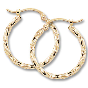 Twisted Tube Hoop Earrings