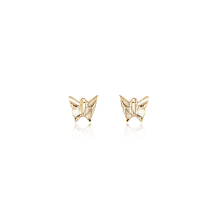 14KY Small Butterfly Stud Earrings