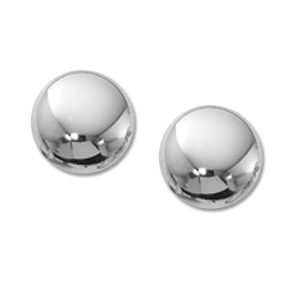 8MM FLAT BALL STUD EARRINGS